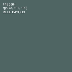 #4E6564 - Blue Bayoux Color Image